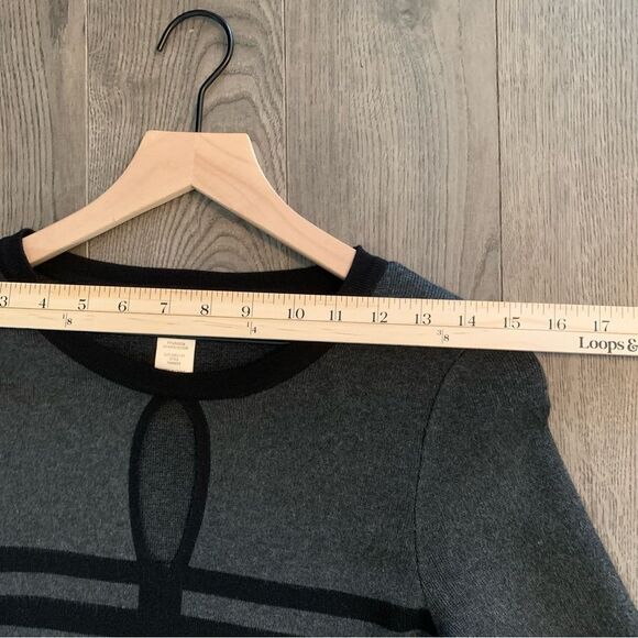 MAX STUDIO Women’s Long Sleeve Sweater Dress Black Grey S. - Picture 8 of 12